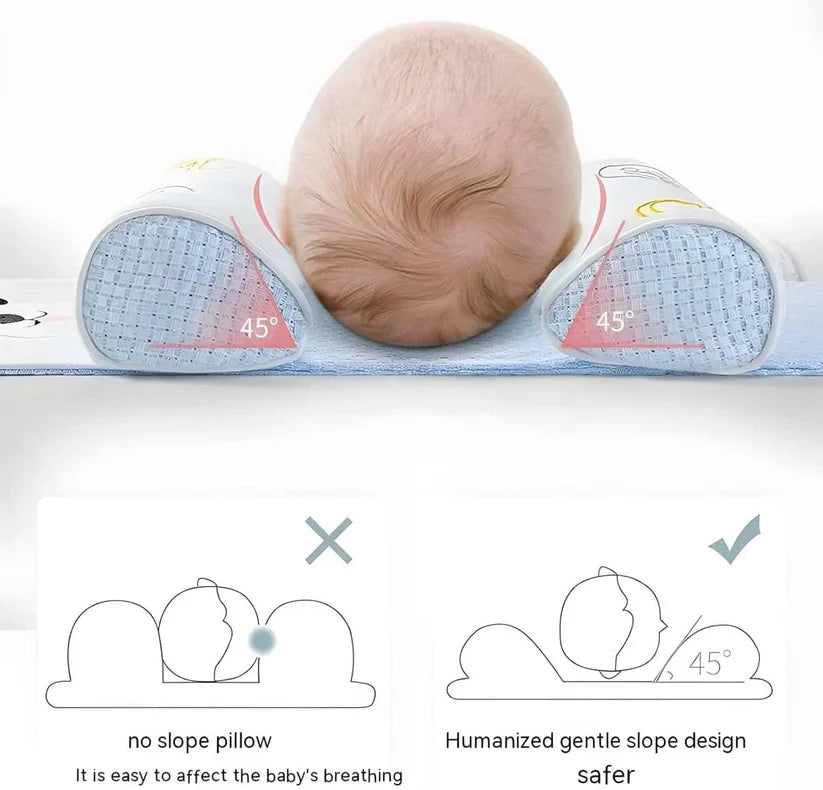 Soft Baby Head Shaping Pillow for 0-12 Months – Prevents Flat Head | Ultra Comfort Support